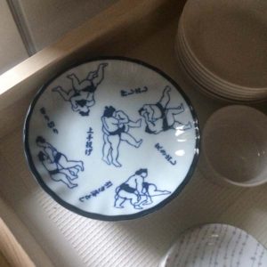 相撲柄　小皿