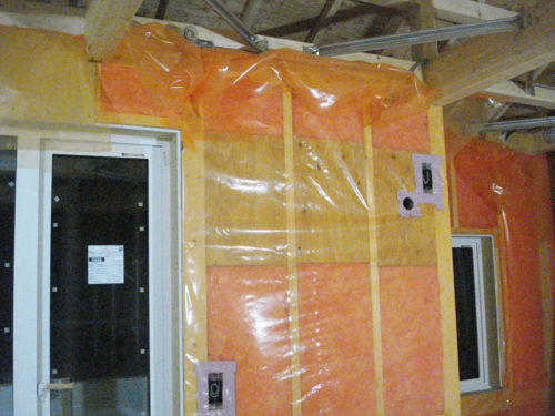 気密シート施工